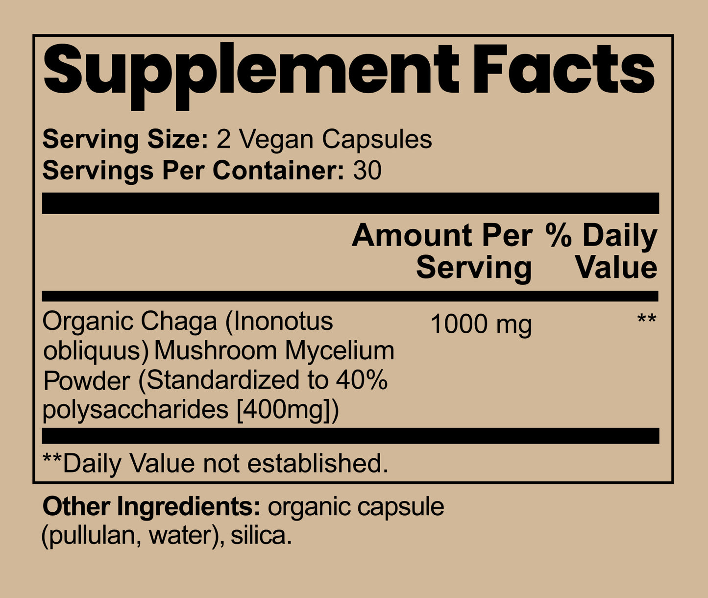 Chaga Mushroom Supplement | Immune Support, Antioxidants & Vitality*