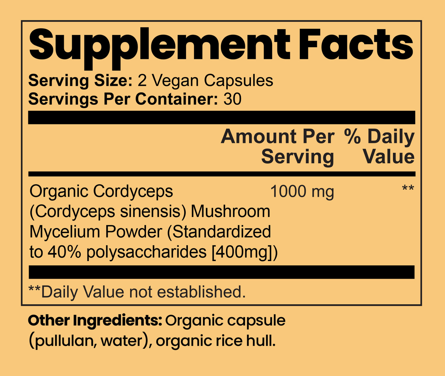Cordyceps Mushroom Supplement | Energy, Stamina & Vitality